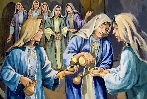 "Các chị cho chúng em chút dầu, vì đèn của chúng em..."