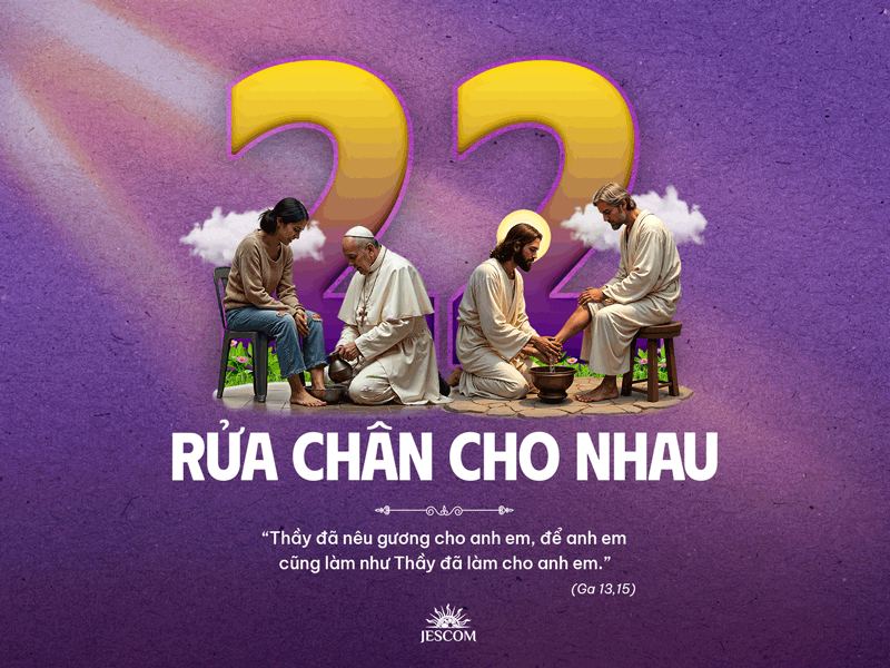 Rửa chân cho nhau